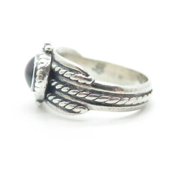 925 Sterling Silver Vintage Real Amethyst Gemstone Ring Size 9 - Picture 6 of 8